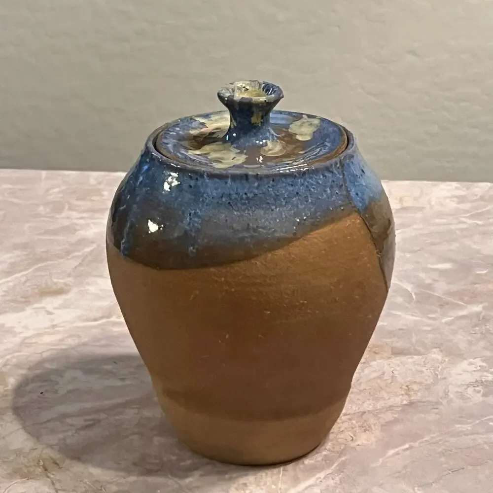 Handmade Studio Pottery Ceramic Jar 6.5